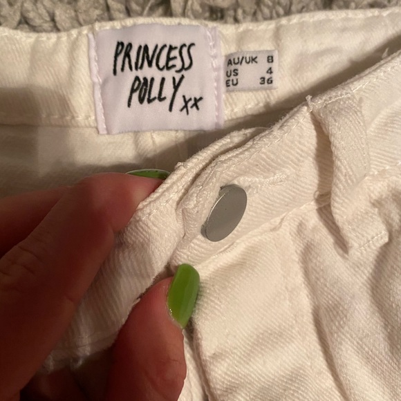 princess polly high waisted white flare jeans - Picture 3 of 8